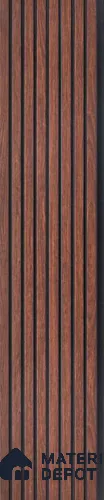 Brown Wooden Louver PN 03200 8 ft x 4.9 inch Charcoal Panel - 8 mm | Suitable for Feature Wall, TV Unit & Living Room | Width is Subjected to 5% Variation