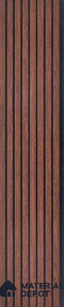 Brown Wooden Louver PN 03200 8 ft x 4.9 inch Charcoal Panel - 8 mm | Suitable for Feature Wall, TV Unit & Living Room | Width is Subjected to 5% Variation
