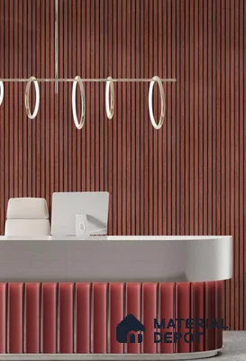 Brown Wooden Louver PN 03200 8 ft x 4.9 inch Charcoal Panel - 8 mm | Suitable for Feature Wall, TV Unit & Living Room | Width is Subjected to 5% Variation