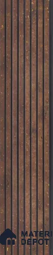 Brown Wooden Louver PN 03201 8 ft x 4.9 inch Charcoal Panel - 8 mm | Suitable for Feature Wall, TV Unit & Living Room | Width is Subjected to 5% Variation
