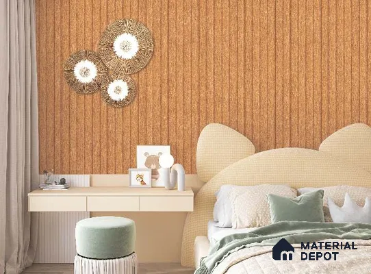 Brown Wooden Louver PN 03039 8 ft x 4.9 inch Charcoal Panel - 8 mm | Suitable for Feature Wall, TV Unit & Living Room | Width is Subjected to 5% Variation
