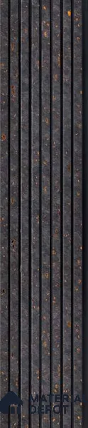 Grey Patterned Louver PN 03202 8 ft x 4.9 inch Charcoal Panel - 8 mm | Suitable for Feature Wall, TV Unit & Living Room | Width is Subjected to 5% Variation