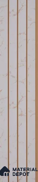 Grey Marble Louver PN 03203 8 ft x 4.9 inch Charcoal Panel - 8 mm | Suitable for Feature Wall, TV Unit & Living Room | Width is Subjected to 5% Variation