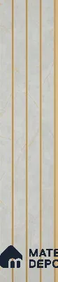 Grey Marble Louver PN 03204 8 ft x 4.9 inch Charcoal Panel - 8 mm | Suitable for Feature Wall, TV Unit & Living Room | Width is Subjected to 5% Variation