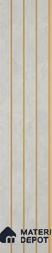 Grey Marble Louver PN 03204 8 ft x 4.9 inch Charcoal Panel - 8 mm | Suitable for Feature Wall, TV Unit & Living Room | Width is Subjected to 5% Variation