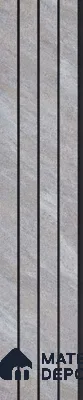 Grey Stone Louver PN 03205 8 ft x 4.9 inch Charcoal Panel - 8 mm | Suitable for Feature Wall, TV Unit & Living Room | Width is Subjected to 5% Variation