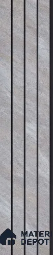 Grey Stone Louver PN 03205 8 ft x 4.9 inch Charcoal Panel - 8 mm | Suitable for Feature Wall, TV Unit & Living Room | Width is Subjected to 5% Variation