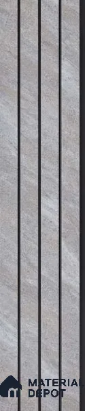 Grey Stone Louver PN 03205 8 ft x 4.9 inch Charcoal Panel - 8 mm | Suitable for Feature Wall, TV Unit & Living Room | Width is Subjected to 5% Variation