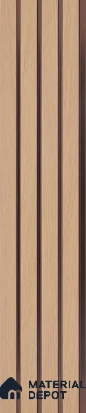 Brown Wooden Louver PN 03207 8 ft x 4.9 inch Charcoal Panel - 8 mm | Suitable for Feature Wall, TV Unit & Living Room | Width is Subjected to 5% Variation