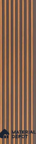 Brown Wooden Louver PN 03045 8 ft x 4.9 inch Charcoal Panel - 8 mm | Suitable for Feature Wall, TV Unit & Living Room | Width is Subjected to 5% Variation