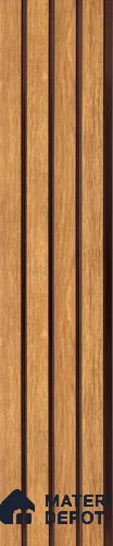Brown Wooden Louver PN 03208 8 ft x 4.9 inch Charcoal Panel - 8 mm | Suitable for Feature Wall, TV Unit & Living Room | Width is Subjected to 5% Variation