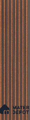 Brown Wooden Louver PN 03046 8 ft x 4.9 inch Charcoal Panel - 8 mm | Suitable for Feature Wall, TV Unit & Living Room | Width is Subjected to 5% Variation
