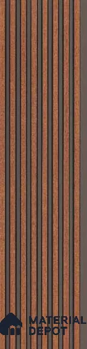 Brown Wooden Louver PN 03046 8 ft x 4.9 inch Charcoal Panel - 8 mm | Suitable for Feature Wall, TV Unit & Living Room | Width is Subjected to 5% Variation