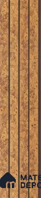 Brown Patterned Louver PN 03209 8 ft x 4.9 inch Charcoal Panel - 8 mm | Suitable for Feature Wall, TV Unit & Living Room | Width is Subjected to 5% Variation