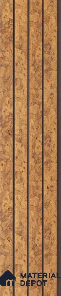 Brown Patterned Louver PN 03209 8 ft x 4.9 inch Charcoal Panel - 8 mm | Suitable for Feature Wall, TV Unit & Living Room | Width is Subjected to 5% Variation