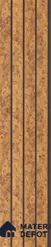 Brown Patterned Louver PN 03209 8 ft x 4.9 inch Charcoal Panel - 8 mm | Suitable for Feature Wall, TV Unit & Living Room | Width is Subjected to 5% Variation