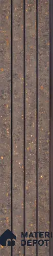 Brown Patterned Louver PN 03210 8 ft x 4.9 inch Charcoal Panel - 8 mm | Suitable for Feature Wall, TV Unit & Living Room | Width is Subjected to 5% Variation