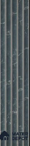 Grey Marble Louver PN 03213 8 ft x 4.9 inch Charcoal Panel - 8 mm | Suitable for Feature Wall, TV Unit & Living Room | Width is Subjected to 5% Variation
