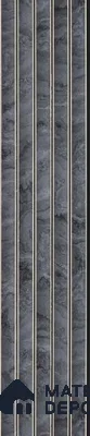 Grey Marble Louver PN 03214 8 ft x 4.9 inch Charcoal Panel - 8 mm | Suitable for Feature Wall, TV Unit & Living Room | Width is Subjected to 5% Variation