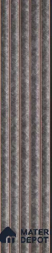 Grey Rustic Louver PN 03218 8 ft x 4.9 inch Charcoal Panel - 8 mm | Suitable for Feature Wall, TV Unit & Living Room | Width is Subjected to 5% Variation
