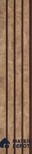 Brown Patterned Louver PN 03222 8 ft x 4.9 inch Charcoal Panel - 8 mm | Suitable for Feature Wall, TV Unit & Living Room | Width is Subjected to 5% Variation