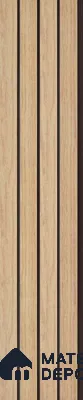 Brown Wooden Louver PN 03223 8 ft x 4.9 inch Charcoal Panel - 8 mm | Suitable for Feature Wall, TV Unit & Living Room | Width is Subjected to 5% Variation