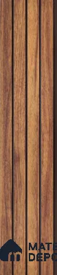 Brown Wooden Louver PN 03224 8 ft x 4.9 inch Charcoal Panel - 8 mm | Suitable for Feature Wall, TV Unit & Living Room | Width is Subjected to 5% Variation