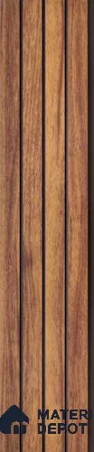 Brown Wooden Louver PN 03224 8 ft x 4.9 inch Charcoal Panel - 8 mm | Suitable for Feature Wall, TV Unit & Living Room | Width is Subjected to 5% Variation