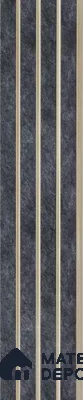 Grey Patterned Louver PN 03226 8 ft x 4.9 inch Charcoal Panel - 8 mm | Suitable for Feature Wall, TV Unit & Living Room | Width is Subjected to 5% Variation