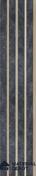 Grey Patterned Louver PN 03226 8 ft x 4.9 inch Charcoal Panel - 8 mm | Suitable for Feature Wall, TV Unit & Living Room | Width is Subjected to 5% Variation