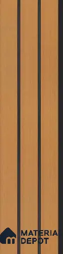 Brown Plain Colour Louver PN 03021 8 ft x 4.9 inch Charcoal Panel - 8 mm | Suitable for Feature Wall, TV Unit & Living Room | Width is Subjected to 5% Variation
