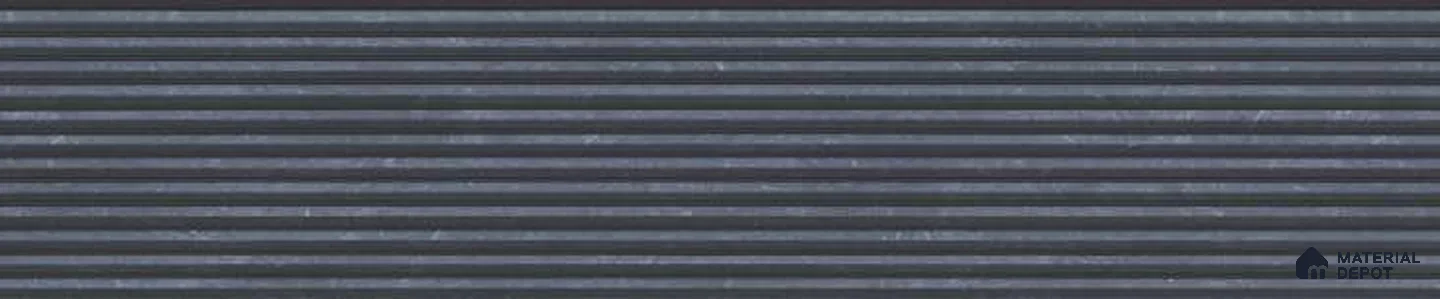 Grey Marble Louver PN 03236 8 ft x 4.9 inch Charcoal Panel - 8 mm | Suitable for Feature Wall, TV Unit & Living Room | Width is Subjected to 5% Variation