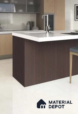 Brown Marble Louver PN 03238 8 ft x 4.9 inch Charcoal Panel - 8 mm | Suitable for Feature Wall, TV Unit & Living Room | Width is Subjected to 5% Variation