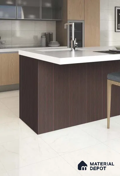 Brown Marble Louver PN 03238 8 ft x 4.9 inch Charcoal Panel - 8 mm | Suitable for Feature Wall, TV Unit & Living Room | Width is Subjected to 5% Variation