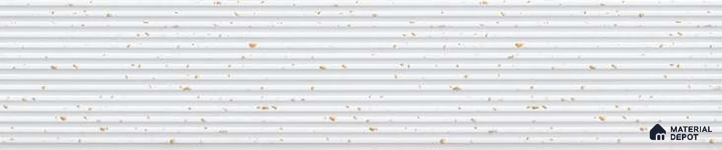 White Marble Louver PN 03239 8 ft x 4.9 inch Charcoal Panel - 8 mm | Suitable for Feature Wall, TV Unit & Living Room | Width is Subjected to 5% Variation