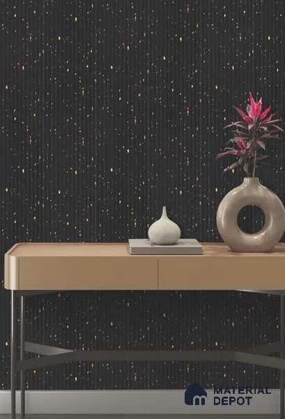 Black Marble Louver PN 03240 8 ft x 4.9 inch Charcoal Panel - 8 mm | Suitable for Feature Wall, TV Unit & Living Room | Width is Subjected to 5% Variation