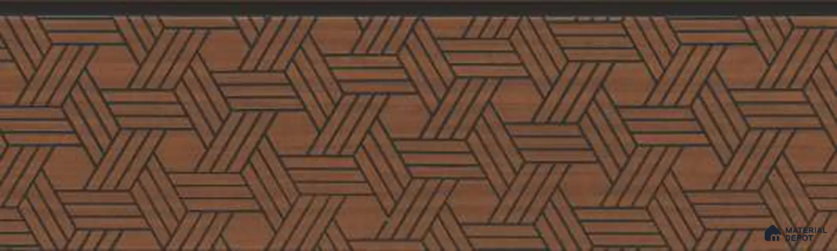 Brown Patterned Louver PN 03243 8 ft x 7 inch Charcoal Panel - 8 mm | Suitable for Feature Wall, TV Unit & Living Room | Width is Subjected to 5% Variation