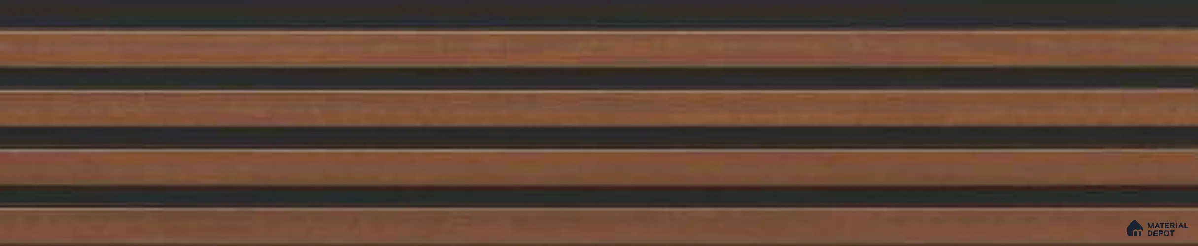 Brown Wooden Louver PN 03243 B 8 ft x 4.9 inch Charcoal Panel - 8 mm | Suitable for Feature Wall, TV Unit & Living Room | Width is Subjected to 5% Variation