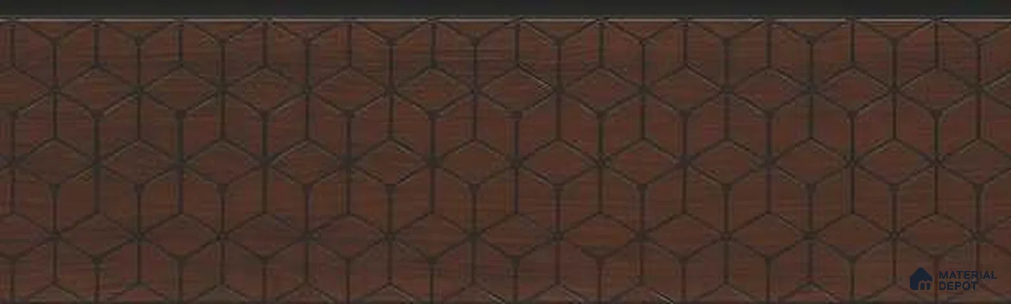 Brown Patterned Louver PN 03246 8 ft x 7 inch Charcoal Panel - 8 mm | Suitable for Feature Wall, TV Unit & Living Room | Width is Subjected to 5% Variation