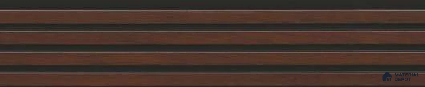 Brown Wooden Louver PN 03246 B 8 ft x 4.9 inch Charcoal Panel - 8 mm | Suitable for Feature Wall, TV Unit & Living Room | Width is Subjected to 5% Variation