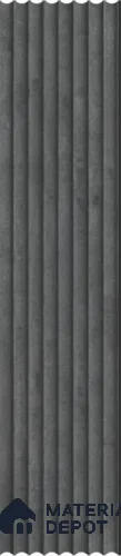 Grey Patterned Louver PN 03258 8 ft x 4.9 inch Charcoal Panel - 8 mm | Suitable for Feature Wall, TV Unit & Living Room | Width is Subjected to 5% Variation