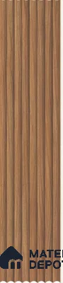 Brown Wooden Louver PN 03261 8 ft x 4.9 inch Charcoal Panel - 8 mm | Suitable for Feature Wall, TV Unit & Living Room | Width is Subjected to 5% Variation
