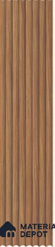 Brown Wooden Louver PN 03261 8 ft x 4.9 inch Charcoal Panel - 8 mm | Suitable for Feature Wall, TV Unit & Living Room | Width is Subjected to 5% Variation
