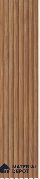 Brown Wooden Louver PN 03261 8 ft x 4.9 inch Charcoal Panel - 8 mm | Suitable for Feature Wall, TV Unit & Living Room | Width is Subjected to 5% Variation