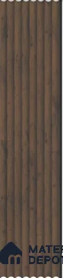 Brown Wooden Louver PN 03262 8 ft x 4.9 inch Charcoal Panel - 8 mm | Suitable for Feature Wall, TV Unit & Living Room | Width is Subjected to 5% Variation