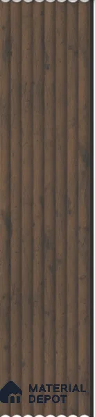 Brown Wooden Louver PN 03262 8 ft x 4.9 inch Charcoal Panel - 8 mm | Suitable for Feature Wall, TV Unit & Living Room | Width is Subjected to 5% Variation