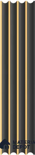 Black Plain Colour Louver PN 03264 8 ft x 4.9 inch Charcoal Panel - 8 mm | Suitable for Feature Wall, TV Unit & Living Room | Width is Subjected to 5% Variation