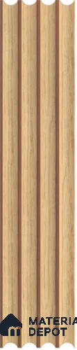 Brown Wooden Louver PN 03265 8 ft x 4.9 inch Charcoal Panel - 8 mm | Suitable for Feature Wall, TV Unit & Living Room | Width is Subjected to 5% Variation