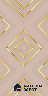Beige Patterned Look HDHMR Decorative Wall Panel PN 02999 B 8 ft x 2 ft - 6 mm | Suitable for Feature Wall, TV Unit & Living Room | Width is Subjected to 5% Variation