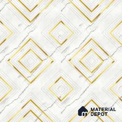 White Patterned Look HDHMR Decorative Wall Panel PN 02999 C 8 ft x 2 ft - 6 mm | Suitable for Feature Wall, TV Unit & Living Room | Width is Subjected to 5% Variation